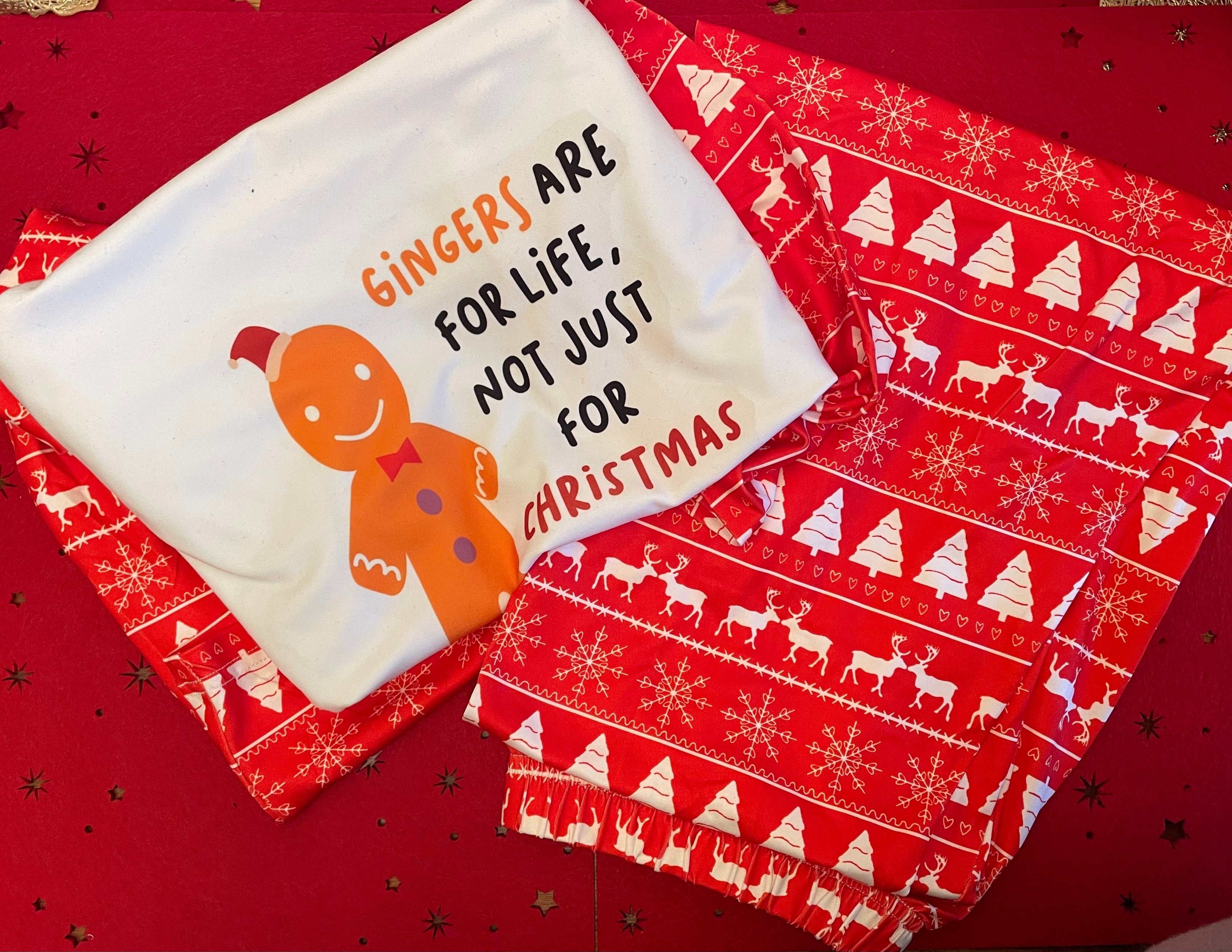 Personalised Christmas pyjamas adult and child