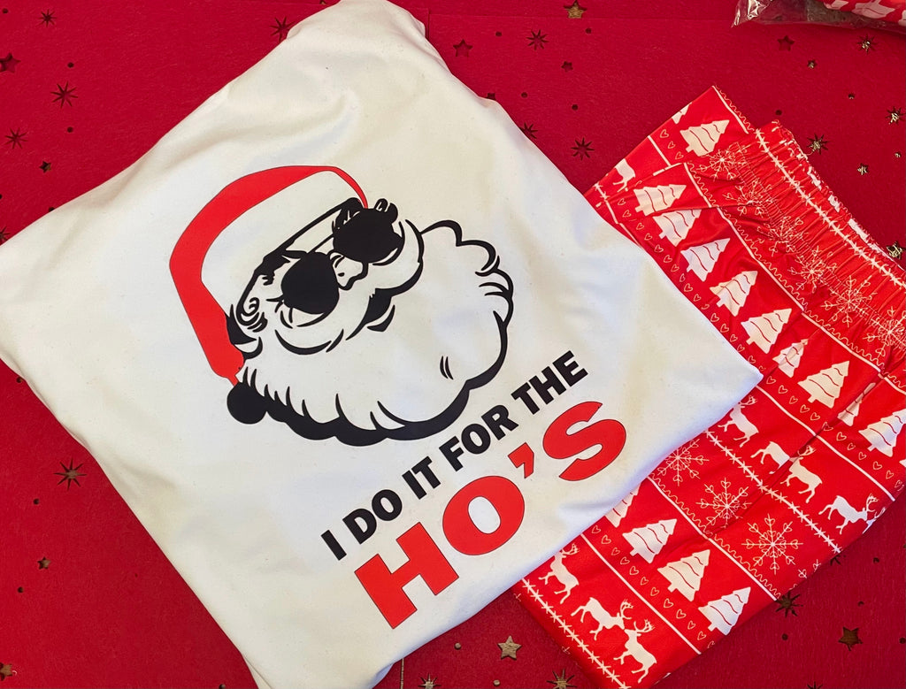 Personalised Christmas pyjamas adult and child