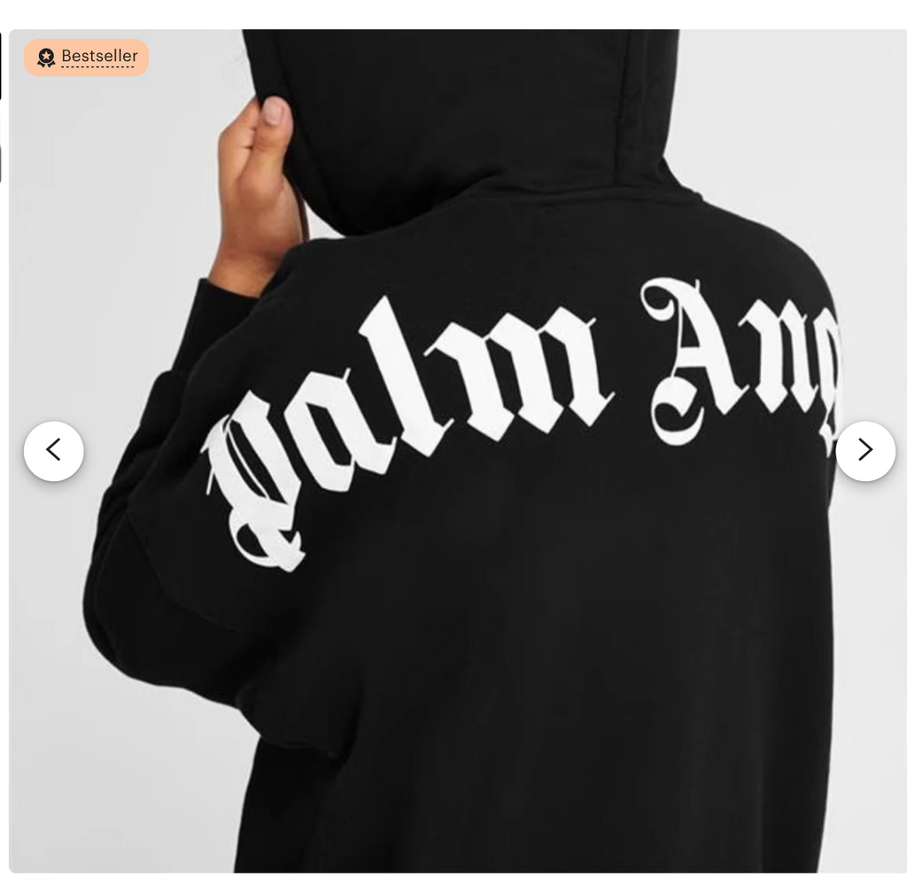 Designer inspire unsex cotton hoodie in black