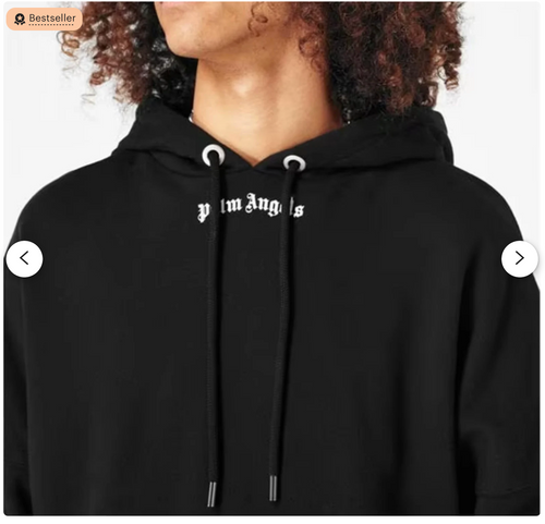 Designer inspire unsex cotton hoodie in black